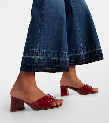 VLogo Signature patent leather mules | Valentino Garavani