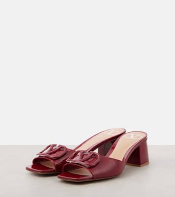 VLogo Signature patent leather mules | Valentino Garavani