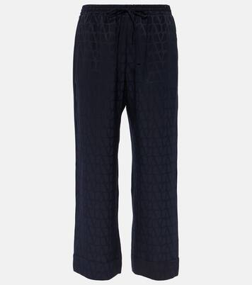 Pantalon droit Toile Iconographe en soie | Valentino