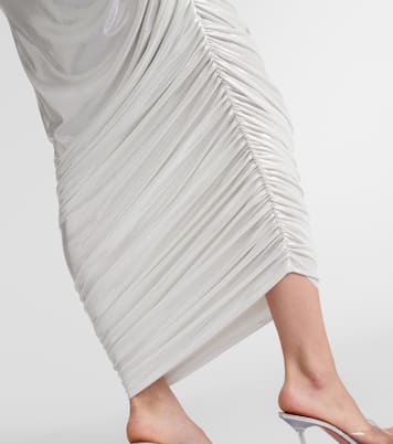 Diana one-shoulder ruched lamé gown | Norma Kamali
