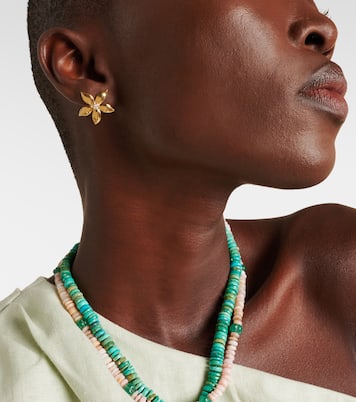 Boucles d'oreilles Golden Blossom en or 18 ct et diamants | Ileana Makri