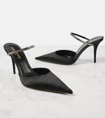 Mules Barbara 90 in raso | Saint Laurent