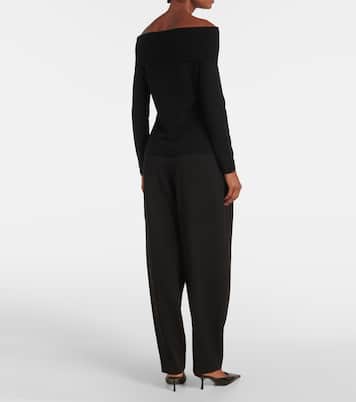 Off-shoulder cashmere sweater | Jardin des Orangers