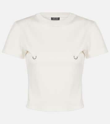 Top cropped in jersey di cotone | Mugler