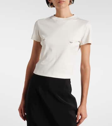 Top cropped in jersey di cotone | Mugler