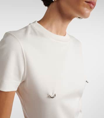 Top cropped in jersey di cotone | Mugler