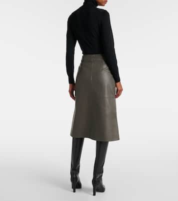 Gonna midi in pelle | Yves Salomon