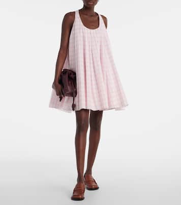 Abito corto Trapeze in cotone | Loewe