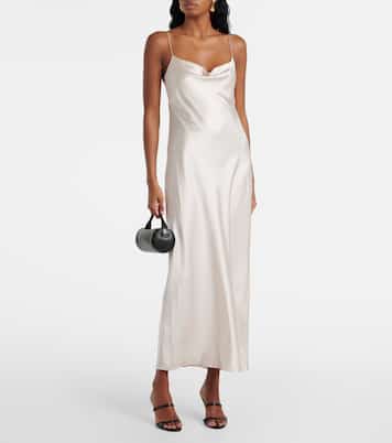 Sense Of Shine draped silk-blend slip dress | Dorothee Schumacher