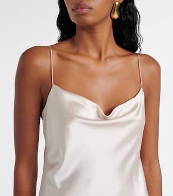 Sense Of Shine draped silk-blend slip dress | Dorothee Schumacher
