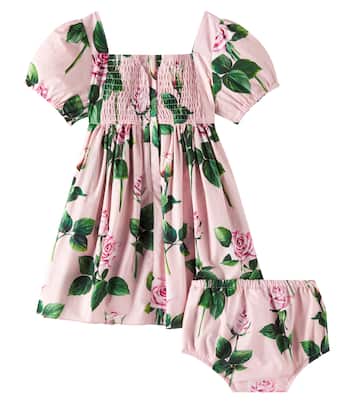 Baby - Abito in cotone con stampa | Dolce&Gabbana Kids