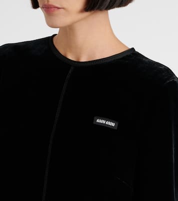 Abito midi in raso | Miu Miu