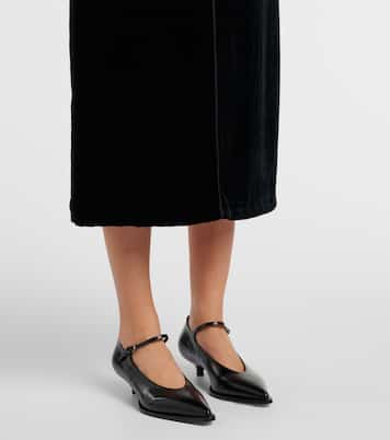 Abito midi in raso | Miu Miu