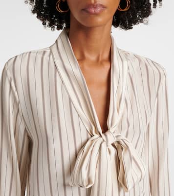 Blusa Angelique in seta a righe | Nili Lotan