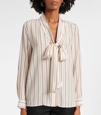 Blusa Angelique in seta a righe | Nili Lotan
