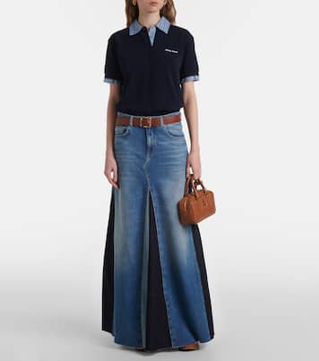 Gonna lunga di jeans patchwork | AG Jeans