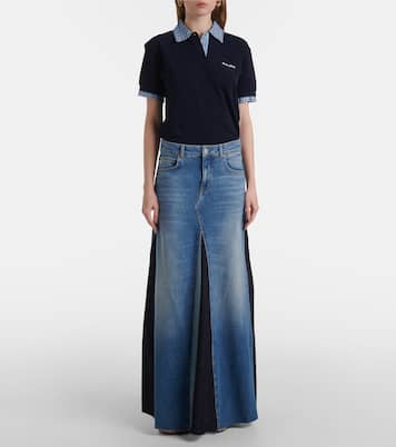 Gonna lunga di jeans patchwork | AG Jeans