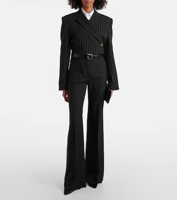 Oxalis virgin wool canvas flared pants | Sportmax