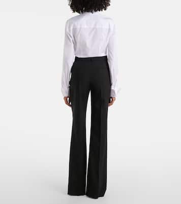 Oxalis virgin wool canvas flared pants | Sportmax