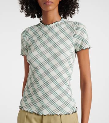 T-shirt Burberry Check in lana | Burberry