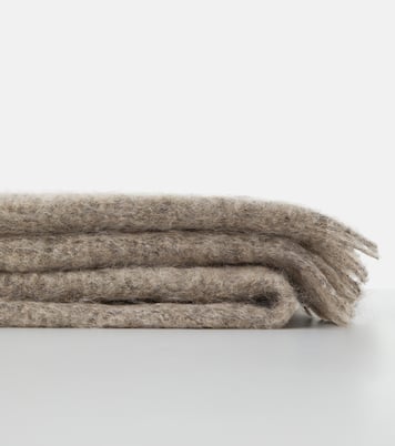 Madornale fringed wool-blend blanket | The House of Lyria