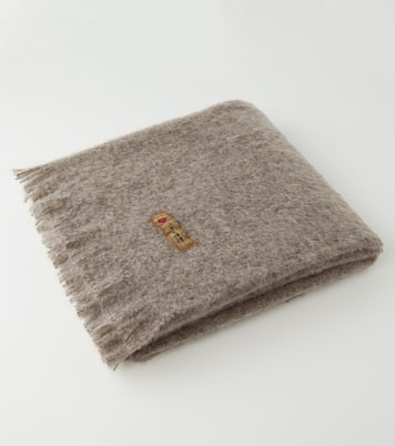 Madornale fringed wool-blend blanket | The House of Lyria