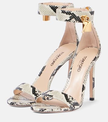 Sandales Padlock 105 en cuir embossé | Tom Ford