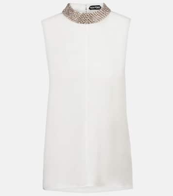Top en satin de soie à ornements | Tom Ford