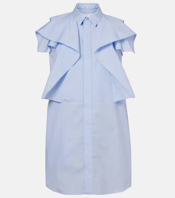 Abito corto in popeline di cotone | Sacai