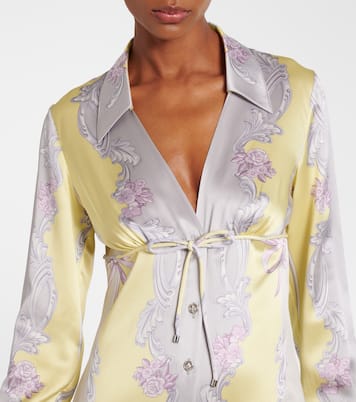 Robe chemise Medusa Cameo en soie  | Versace