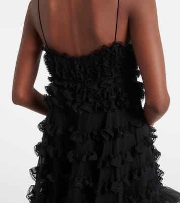 Miniabito in tulle di seta a balze | Valentino