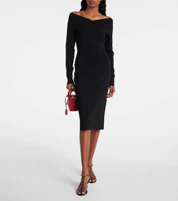 Off-Shoulder-Midikleid aus Jersey | Stella McCartney
