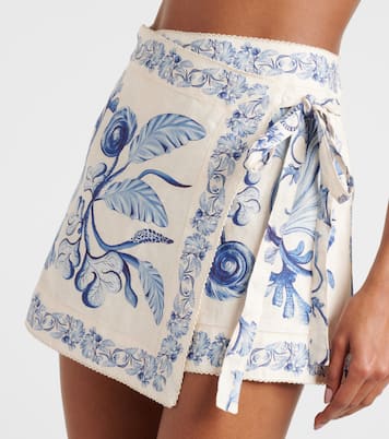 Pareo Luna in lino con stampa | Agua by Agua Bendita