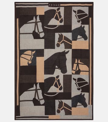 Jacquard wool and cashmere blanket | Gucci