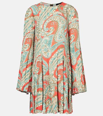Miniabito plissé con stampa paisley | Etro