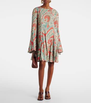 Miniabito plissé con stampa paisley | Etro