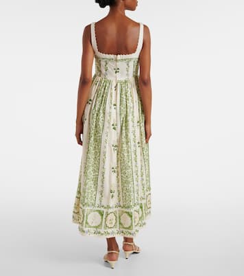 Barbara floral cotton midi dress | Agua by Agua Bendita
