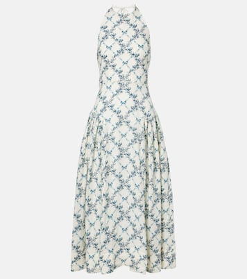 Balsa open-back linen midi dress | Agua by Agua Bendita