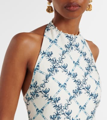Balsa open-back linen midi dress | Agua by Agua Bendita