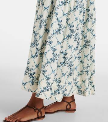 Balsa open-back linen midi dress | Agua by Agua Bendita