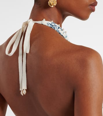 Balsa open-back linen midi dress | Agua by Agua Bendita