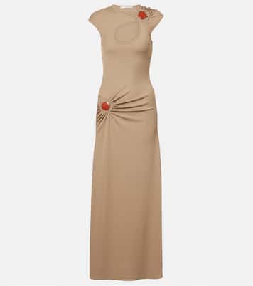 Mineral Stone embellished jersey maxi dress | Christopher Esber