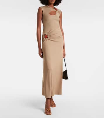Mineral Stone embellished jersey maxi dress | Christopher Esber