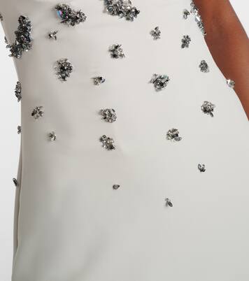 Vestido de fiesta sin tirantes adornado | Marmar Halim