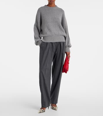 Dugan high-rise wool tapered pants | Khaite