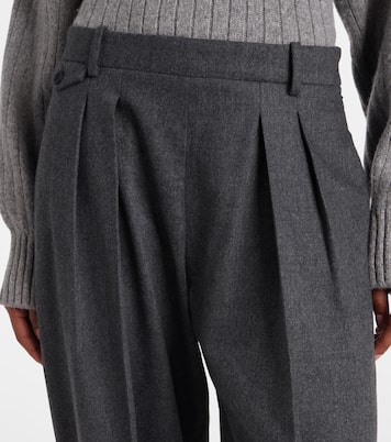 Dugan high-rise wool tapered pants | Khaite