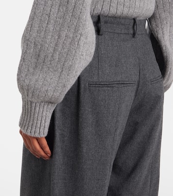Dugan high-rise wool tapered pants | Khaite