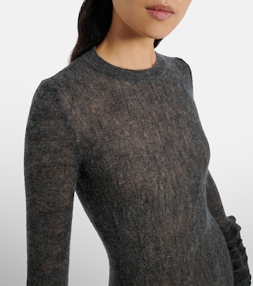 Robe midi en mohair mélangé | Alaïa