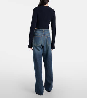 Cropped wool and silk-blend cardigan | Alaïa