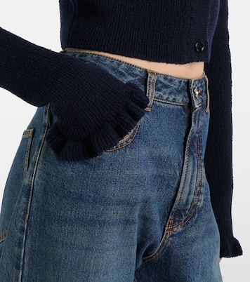 Cropped wool and silk-blend cardigan | Alaïa